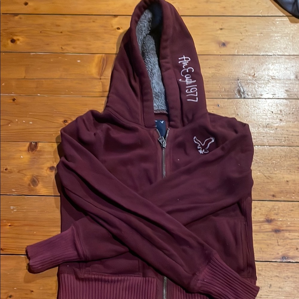 American Eagle Outfitters Burgundy Hoodie